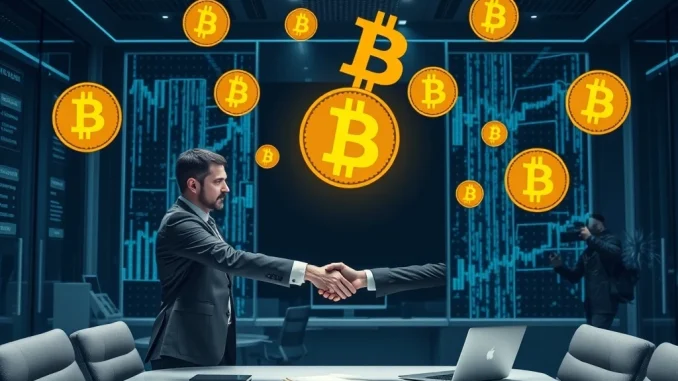 Wintermute secures Bitcoin-backed credit line from Cantor Fitzgerald in a high-tech financial setting.