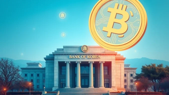 Bank of Korea Governor expressing concerns over non-bank won stablecoin issuance, highlighting the secure Han River Project and the future of the Digital Won.