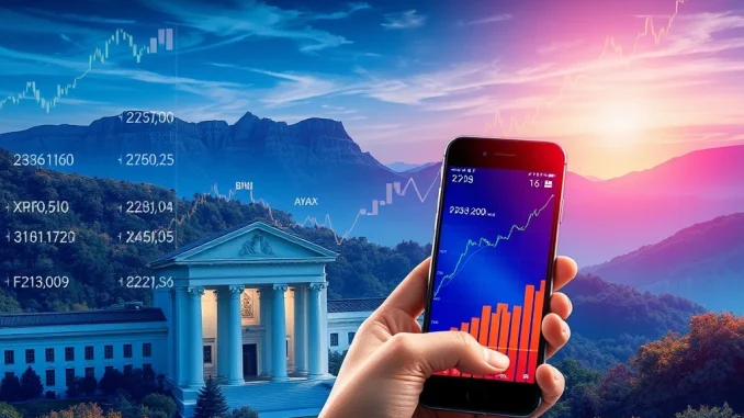 A digital chart showing impressive altcoin gains, with XRP and BNB price spikes, set against a backdrop of financial indicators and Federal Reserve policy. Highlights crypto market excitement.