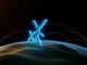An artistic representation of XRP's digital waves overtaking SWIFT's traditional financial infrastructure, symbolizing the shift in cross-border payments.