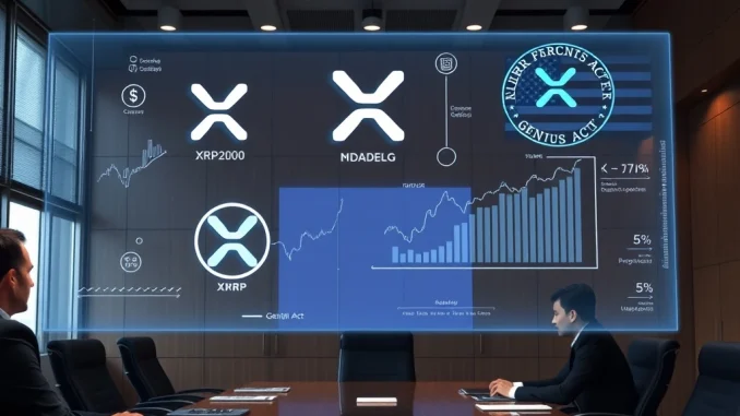 Pivotal Shift: Nature's Miracle's $20M XRP Corporate Adoption Ignites Digital Asset Trend A visual representation of Nature's Miracle adopting XRP for its corporate treasury, symbolizing the new era of XRP corporate adoption driven by the GENIUS Act.
