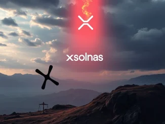 A visual representation of XRP's recent price fall and Solana's ambitious price target amidst ongoing SEC ETF delays impacting crypto market volatility.