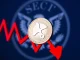 XRP price graph showing a sharp decline after the SEC halts a Bitwise ETF, illustrating the immediate impact of regulatory news on XRP.
