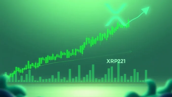 A vibrant chart showing XRP's price consolidating, poised for a potential breakout above $3.21, highlighting the current XRP Price forecast.