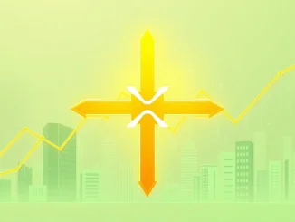A visual representation of XRP's resilient price action, featuring a golden cross formation, symbolizing a bullish trend and strong corporate adoption, highlighting the XRP Price.