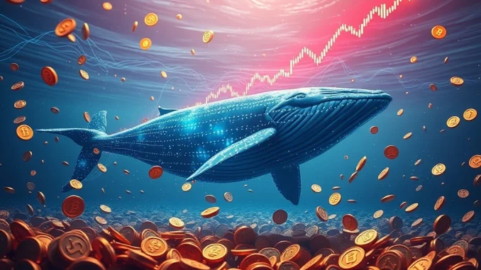 Illustrates growing XRP whale balances and renewed investor confidence as XRP price climbs, signifying market optimism.