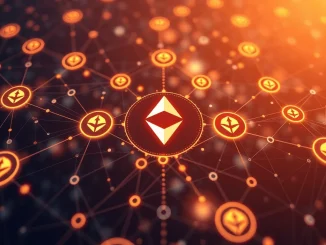 Illustrates 1inch facilitating revolutionary bridge-free Solana EVM swaps, depicting seamless cross-chain interoperability.