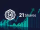 Visualizing the **21Shares SEI ETF** application, showing growth potential for the Sei blockchain in institutional finance.