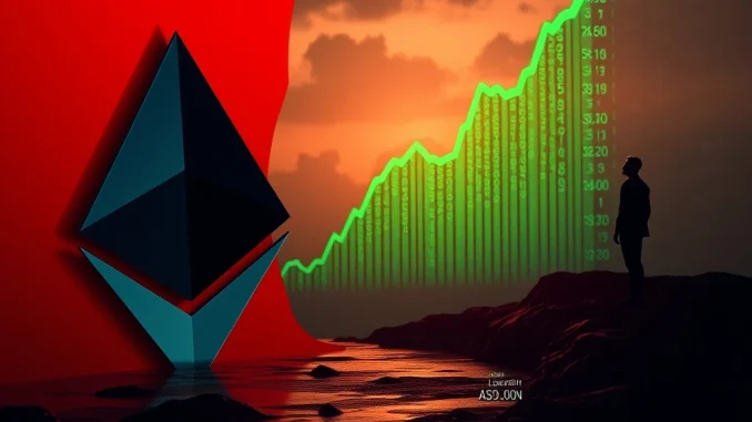 Ethereum News Today: Abraxas Capital's *Staggering* $78.72M ETH Short Loss Sparks Market Concern A digital chart showing a steep crypto market rise, symbolizing Abraxas Capital's escalating ETH short losses.