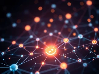 ACH token surges in cryptocurrency market with glowing transaction network