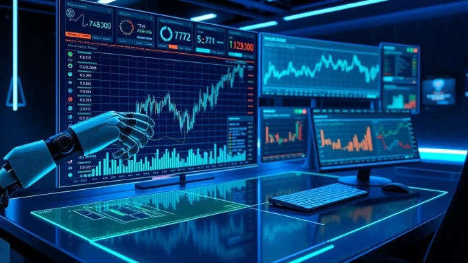 AI-powered tools revolutionize crypto trading, showing advanced analytics and automated strategies on a digital interface.