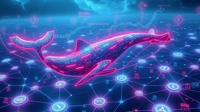 An AI-driven crypto asset management platform attracting crypto whales from Solana and XRP, symbolizing market shifts.