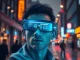 AI glasses enhancing cognitive abilities with augmented reality overlays