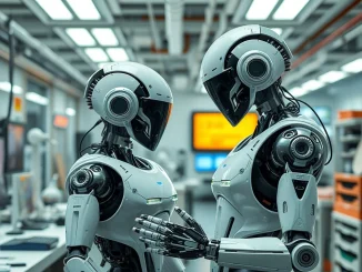 AI-resistant jobs requiring human skills in a futuristic workplace