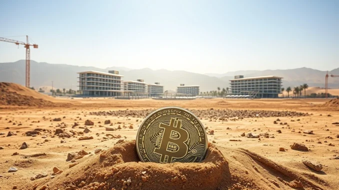 A symbolic image representing the cancellation of the Akon City crypto project in Senegal, highlighting the challenges of large-scale blockchain development.