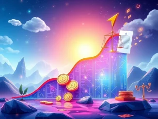 Chart showing a significant ALT price surge, symbolizing market confidence boosted by clear cryptocurrency regulations and blockchain innovation.