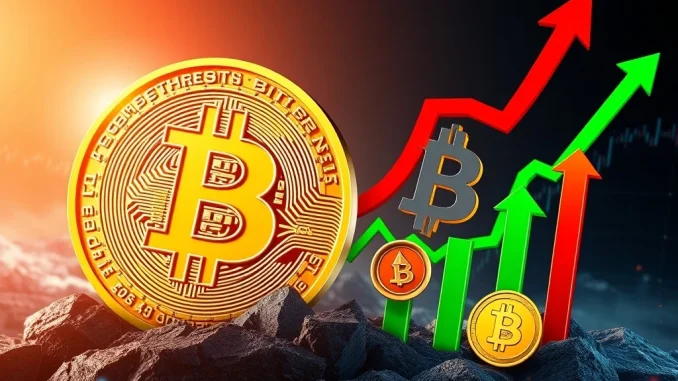 Visualizing the crypto market shift: Bitcoin price struggles while altcoin season sees explosive growth.