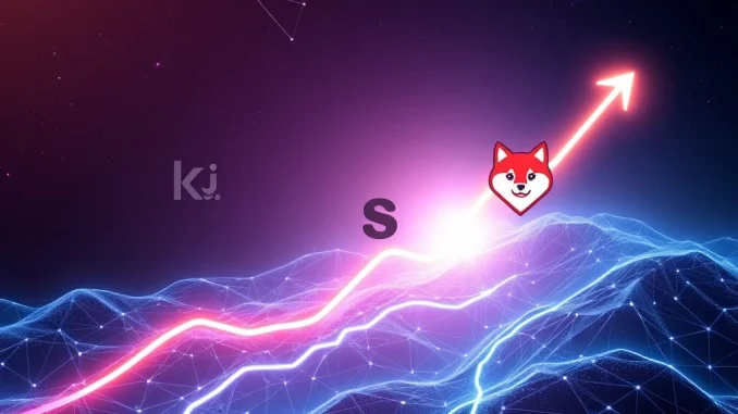 Chart showing rising altcoin trends with logos of Kaspa, Sui, and Shiba Inu, symbolizing crypto momentum.