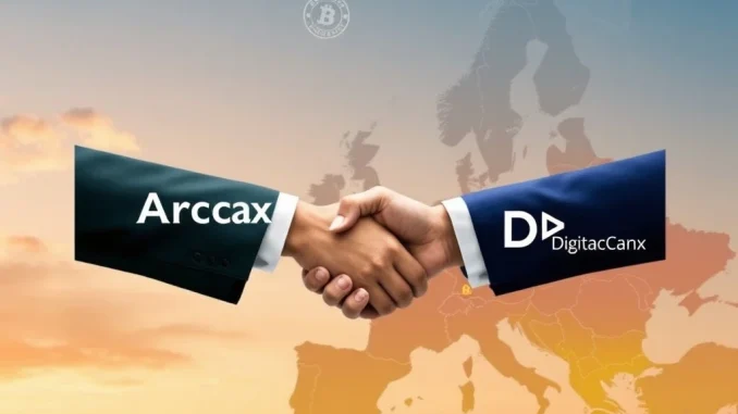 Archax's strategic acquisition expanding its reach in European crypto markets, symbolizing growth in regulated digital assets.