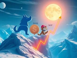 Arctic Pablo coin soaring in value, symbolizing explosive gains in the meme coin market.