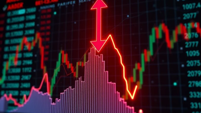 ARDR Shockwave: Decoding the Astonishing 474% Crypto Drop A sharp ARDR price decline visualized on a digital chart, highlighting extreme crypto volatility.
