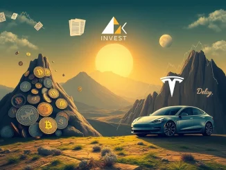 Ark Invest's strategic pivot from crypto holdings to Tesla, illustrating a major investment shift amidst Bitcoin news and ongoing SEC delays.