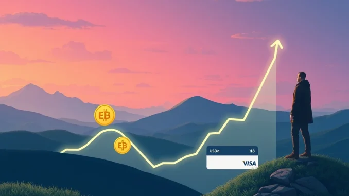 A digital illustration representing Arthur Hayes Crypto Predictions for ETHFI and ENA, showing upward trend arrows and stablecoin symbols.