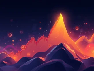 A turbulent chart showing a significant AXL price drop, illustrating the sharp crypto correction and market volatility.