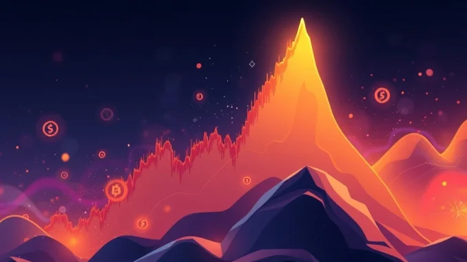 A turbulent chart showing a significant AXL price drop, illustrating the sharp crypto correction and market volatility.