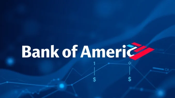 Bank of America and Ripple logos merging, symbolizing the potential for Ripple RLUSD in institutional stablecoin integration.