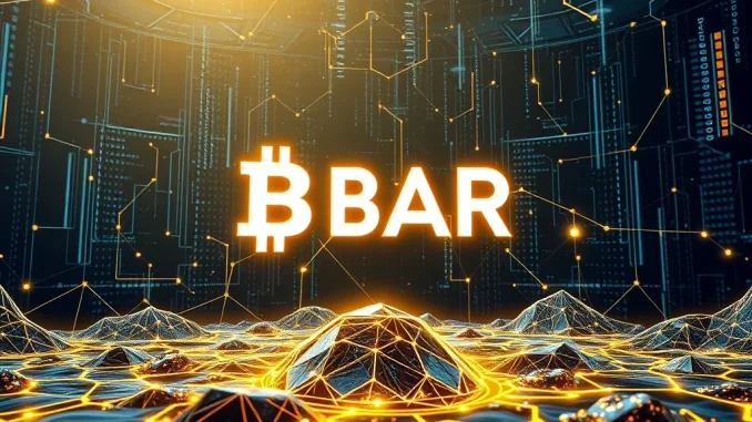 BAR Cryptocurrency Skyrockets 2007.8% in One Month – Strategic Partnership and Smart Contract Platform Fuel Unprecedented Growth BAR cryptocurrency logo with blockchain nodes and smart contract interfaces symbolizing growth and innovation.