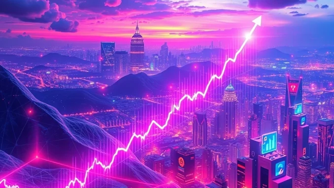 An illustrative chart showing a dramatic BICO crypto price surge, symbolizing strong market sentiment and ecosystem growth.