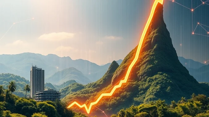 Chart showing a dramatic BIFI price surge, representing its phenomenal growth and impact on crypto market trends.