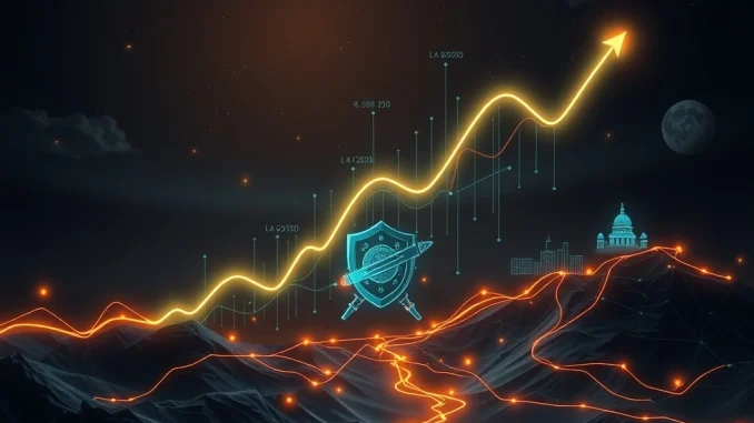 A chart showing BIGTIME's dramatic crypto surge, indicating strong institutional adoption and robust blockchain infrastructure growth.