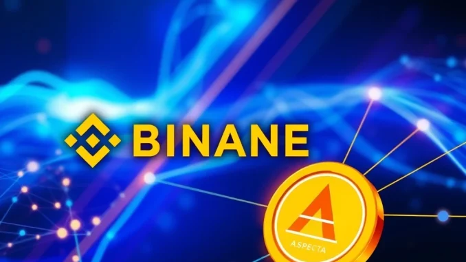 Binance Alpha platform logo with the Aspecta (ASP) token symbol, symbolizing the listing of a new early-stage crypto project.