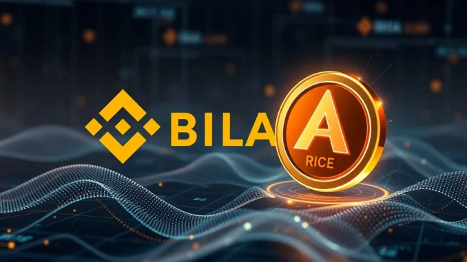 Binance Alpha platform displaying the RICE token, symbolizing new crypto listings and opportunities for early-stage crypto projects.