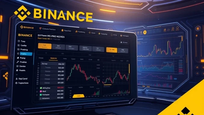 Binance DEX Pro Mode interface showcasing advanced decentralized trading tools