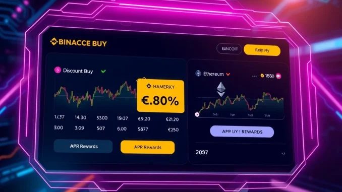 Binance Discount Buy feature for crypto purchases with APR rewards