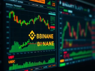 Binance futures trading charts displaying a temporary disruption, symbolizing the recent crypto exchange halt and its resolution.