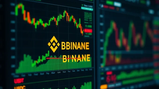 Binance futures trading charts displaying a temporary disruption, symbolizing the recent crypto exchange halt and its resolution.