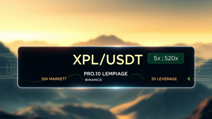 Visualizing **Binance Futures** pre-market trading for XPL/USDT, highlighting the early access and leverage opportunities for traders.