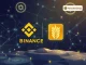 Illustration of the upcoming Binance RICE TGE launch event, showcasing digital tokens and blockchain symbols for the exciting RiceAI project.