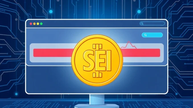 Visual representation of Binance SEI deposits and withdrawals being temporarily paused for an essential network upgrade.