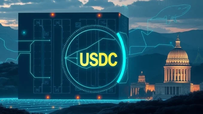 Visualizing a massive Binance USDC transfer, highlighting strategic institutional crypto movements and significant market liquidity shifts.