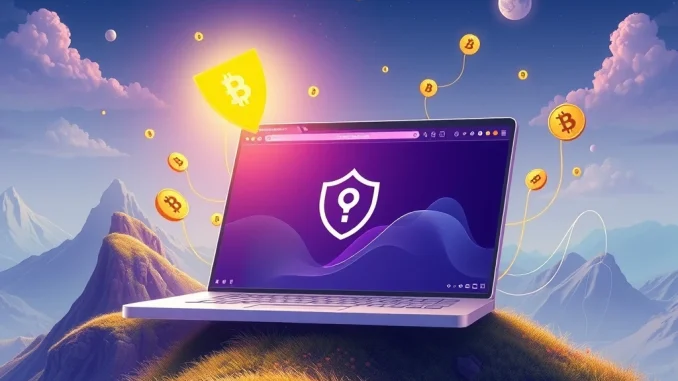 A secure digital interface for the Binance Wallet on a web browser, symbolizing streamlined digital asset management and the push for Binance adoption.