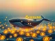 Illustration of large crypto transactions representing a surge in Binance whale activity, showing significant BTC inflows on the exchange.