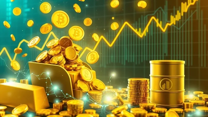 A visual representation of the BioSig Streamex merger's impact on RWA tokenization in the commodities market.
