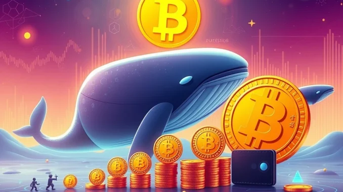 Visualizing Bitcoin accumulation: Smaller wallets joining large whales in buying BTC, as revealed by on-chain analysis.