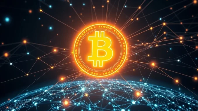 An AI-generated visual illustrating Bitcoin's projected central role in the future of global finance, as revealed by advanced AI models.