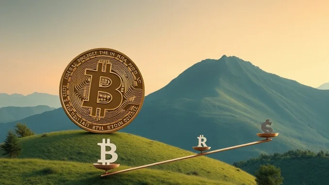 Bitcoin's Resilient Stand: Crypto Market Braces as Altcoins Struggle for Momentum A visual representation of Bitcoin's stability contrasted with struggling altcoins, reflecting current crypto market dynamics.